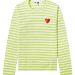 Genser<Comme des Garcons Play Ladies T-shirt Long Sleeve Genser Lysegrønn