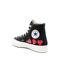 Sko|Sko<Comme des Garcons Play x Converse CDG MULTI HEART HIGH TOP Sko Sort