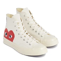 Sko|Sko<Comme des Garcons Play x Converse CDG BIG HEART HI Top White Sko Off-White