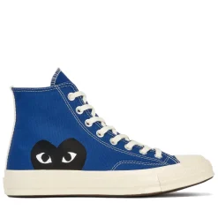 Sko|Sko<Comme des Garcons Play x Converse CDG BIG HEART HI TOP Blue Sko Blå