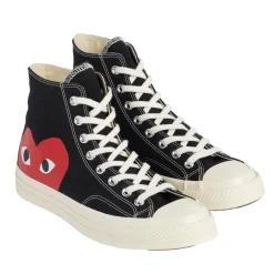 Sko|Sko<Comme des Garcons Play x Converse CDG BIG HEART HI TOP Black Sko Sort