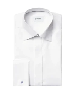 Skjorte<Eton 3000 Slim Evening White Signature Twill Shirt Skjorte Hvit