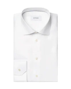 Skjorte<Eton 3000 Slim White Signature Twill Shirt Skjorte Hvit