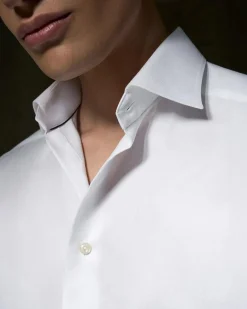 Skjorte<Eton 3000 Slim White Signature Twill Shirt Skjorte Hvit