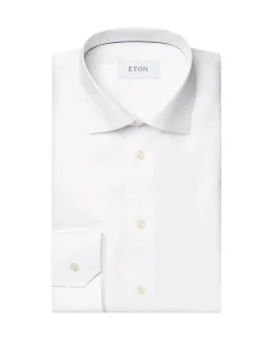 Skjorte<Eton 3000 Super Slim White Signature Twill Shirt Skjorte Hvit