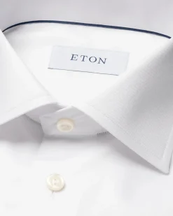 Skjorte<Eton 3000 Super Slim White Signature Twill Shirt Skjorte Hvit