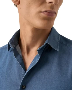 Skjorte<Eton Dark Wash Denim Stretch Shirt Skjorte Denim