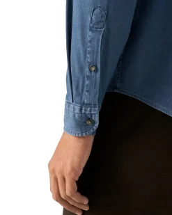 Skjorte<Eton Dark Wash Denim Stretch Shirt Skjorte Denim