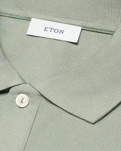 T-Shirt<Eton Filo di Scozia Solid Piqué T-shirt Lysegrønn