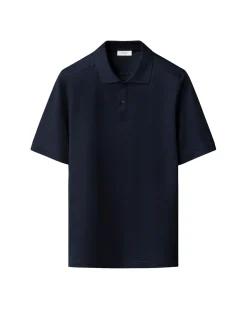 T-Shirt<Eton Filo di Scozia Solid Piqué T-shirt Marine