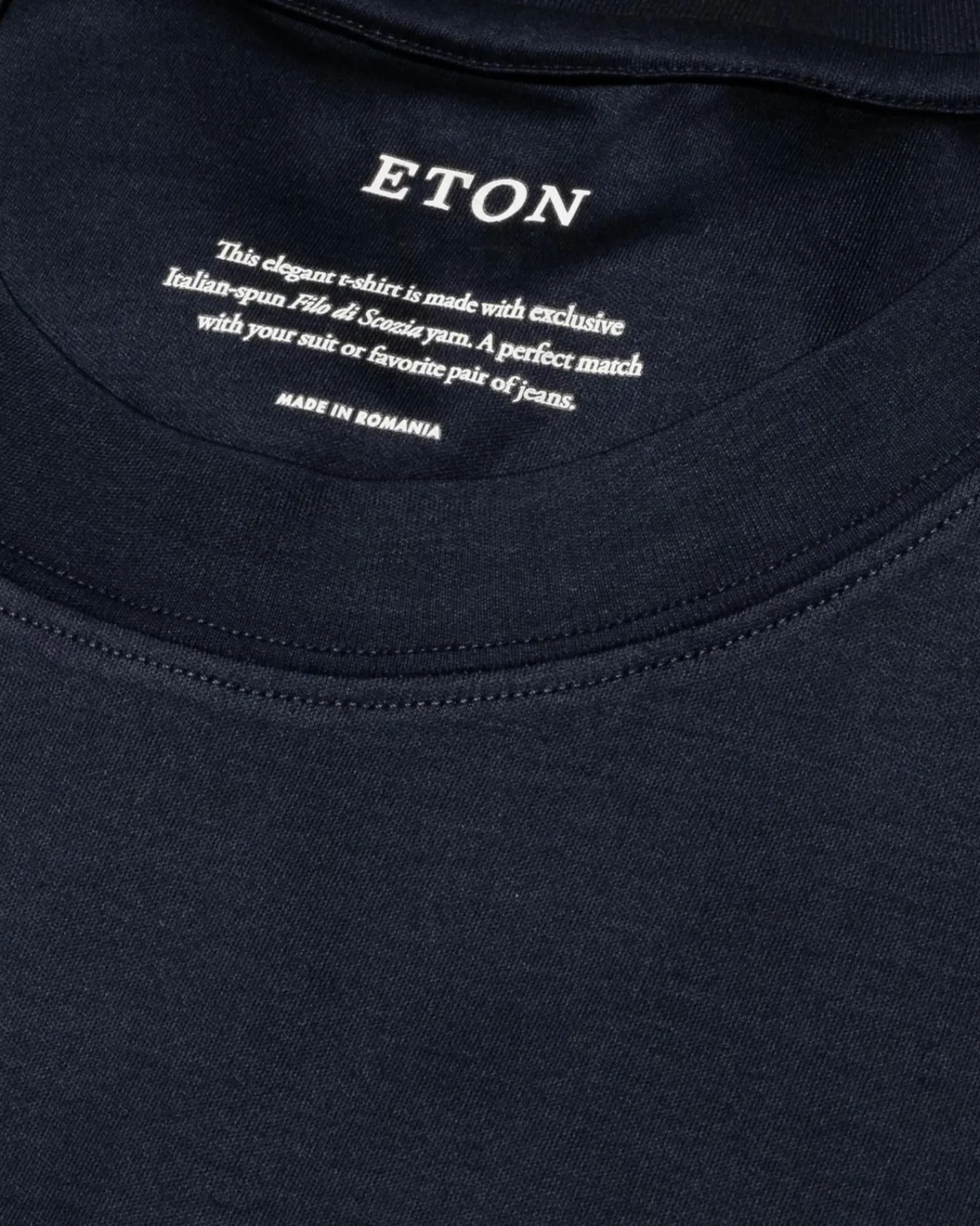 T-Shirt<Eton Filo di Scozia T-shirt T-shirt Mørkeblå