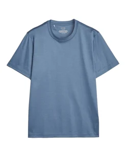 T-Shirt<Eton Filo di Scozia T-shirt T-shirt Lyseblå