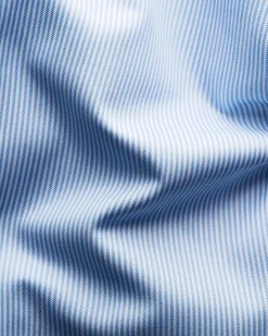 Skjorte<Eton Fine Stripe Signature Twill Shirt Skjorte Lyseblå Striper