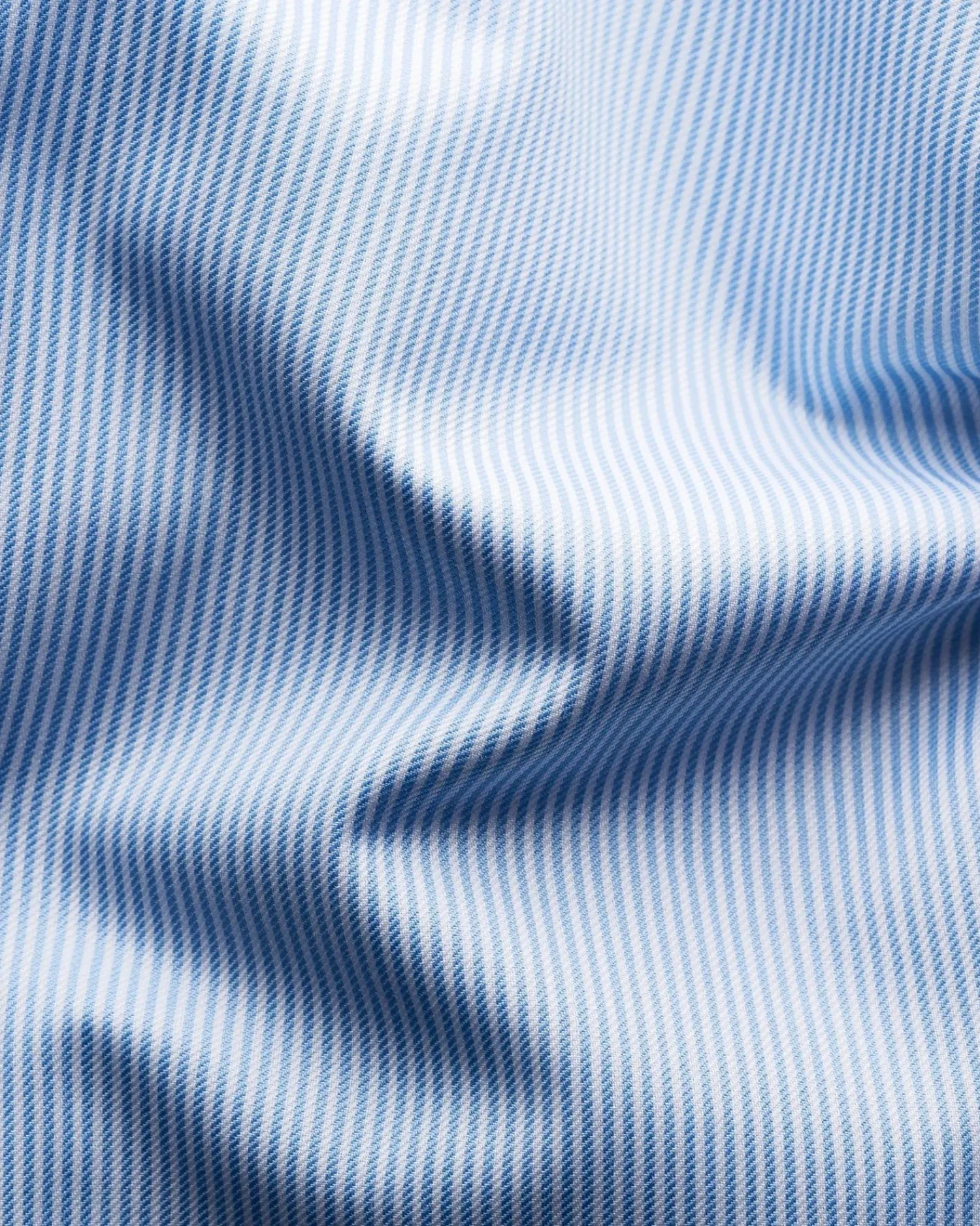Skjorte<Eton Fine Stripe Signature Twill Shirt Skjorte Lyseblå Striper
