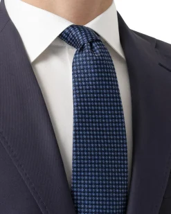 Tilbehør<Eton Floral Woven Silk Tie Slips Kongeblå