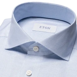 Skjorte<Eton Light Blue Fine Twill Shirt Skjorte Lyseblå