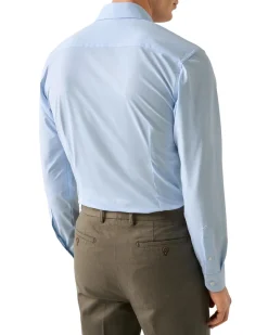 Skjorte<Eton Light Blue Four-Way Stretch Shirt Skjorte Lyseblå