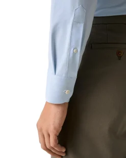 Skjorte<Eton Light Blue Four-Way Stretch Shirt Skjorte Lyseblå