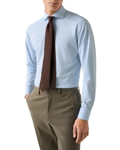 Skjorte<Eton Light Blue Four-Way Stretch Shirt Skjorte Lyseblå