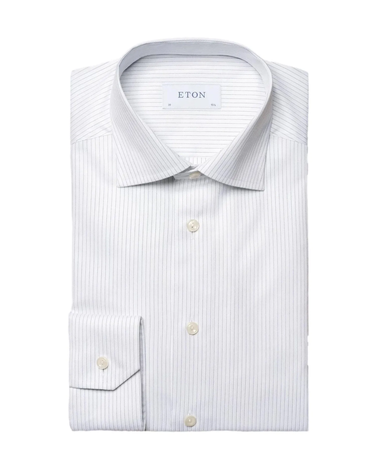 Skjorte<Eton Light Blue Striped Signature Twill Shirt Skjorte Stripet