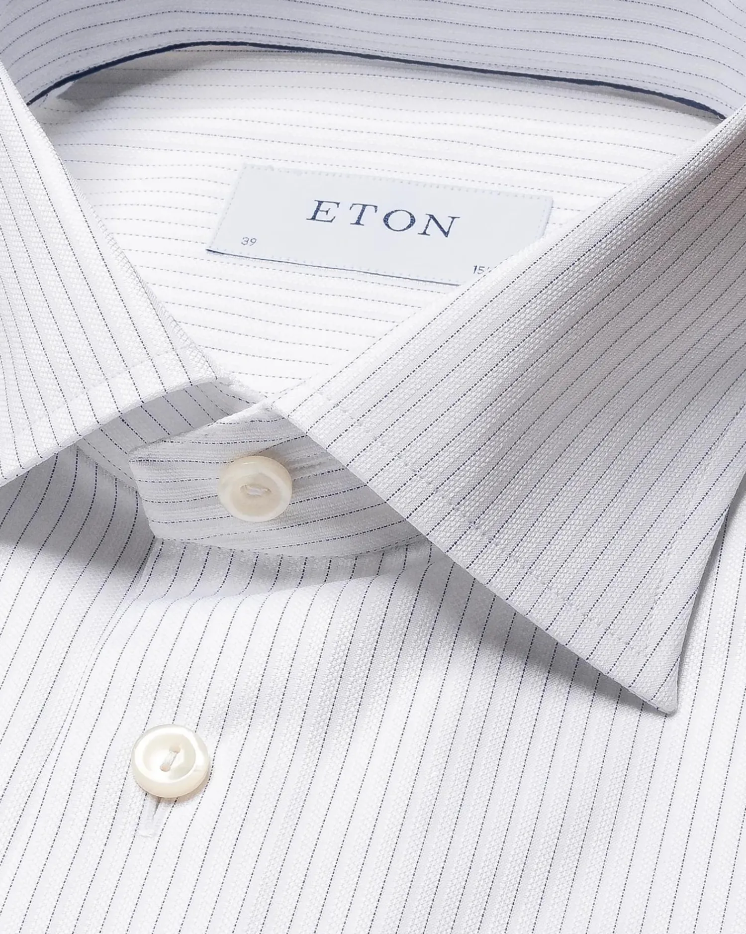 Skjorte<Eton Light Blue Striped Signature Twill Shirt Skjorte Stripet