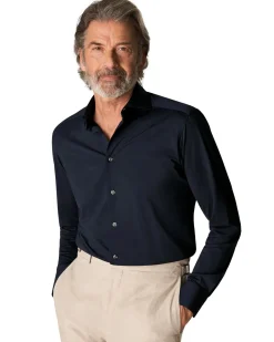 Skjorte<Eton Navy Four-Way Stretch Shirt Skjorte Marine