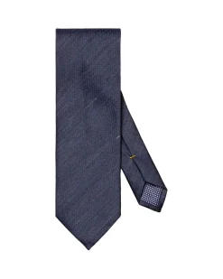 Tilbehør<Eton Silk Linen Tie Slips Marine