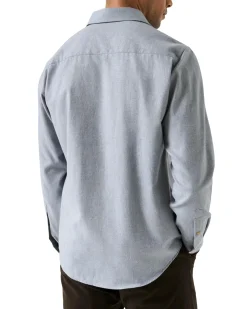 Skjorte<Eton Solid Flannel Shirt Skjorte Lys Blå Melert