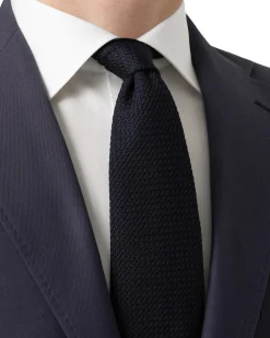 Tilbehør<Eton Solid Grenadine Tie Slips Marine