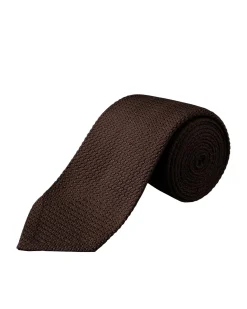 Tilbehør<Eton Solid Grenadine Tie Slips Mørkebrun