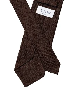 Tilbehør<Eton Solid Grenadine Tie Slips Mørkebrun