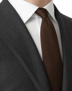 Tilbehør<Eton Solid Grenadine Tie Slips Mørkebrun