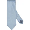 Tilbehør<Eton Solid Silk Linen Tie Slips Lyseblå