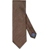 Tilbehør<Eton Solid Silk Linen Tie Slips Brun