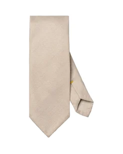 Tilbehør<Eton Solid Wool Flannel Tie Slips Beige
