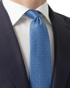 Tilbehør<Eton Tie Slips Blå Mønster