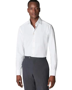 Skjorte<Eton White Four-Way Stretch Shirt Skjorte Hvit