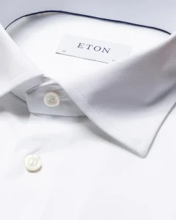 Skjorte<Eton White Four-Way Stretch Shirt Skjorte Hvit