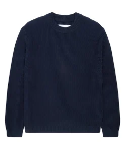 Genser<Garment Project Boxy Cotton Knit Genser Mørkeblå