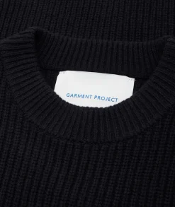 Genser<Garment Project Boxy Wool Knit Genser Navy