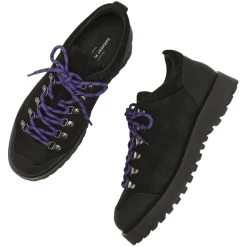 Sko<Garment Project Dune Low - Black Tumbled Nubuck Sko Sort