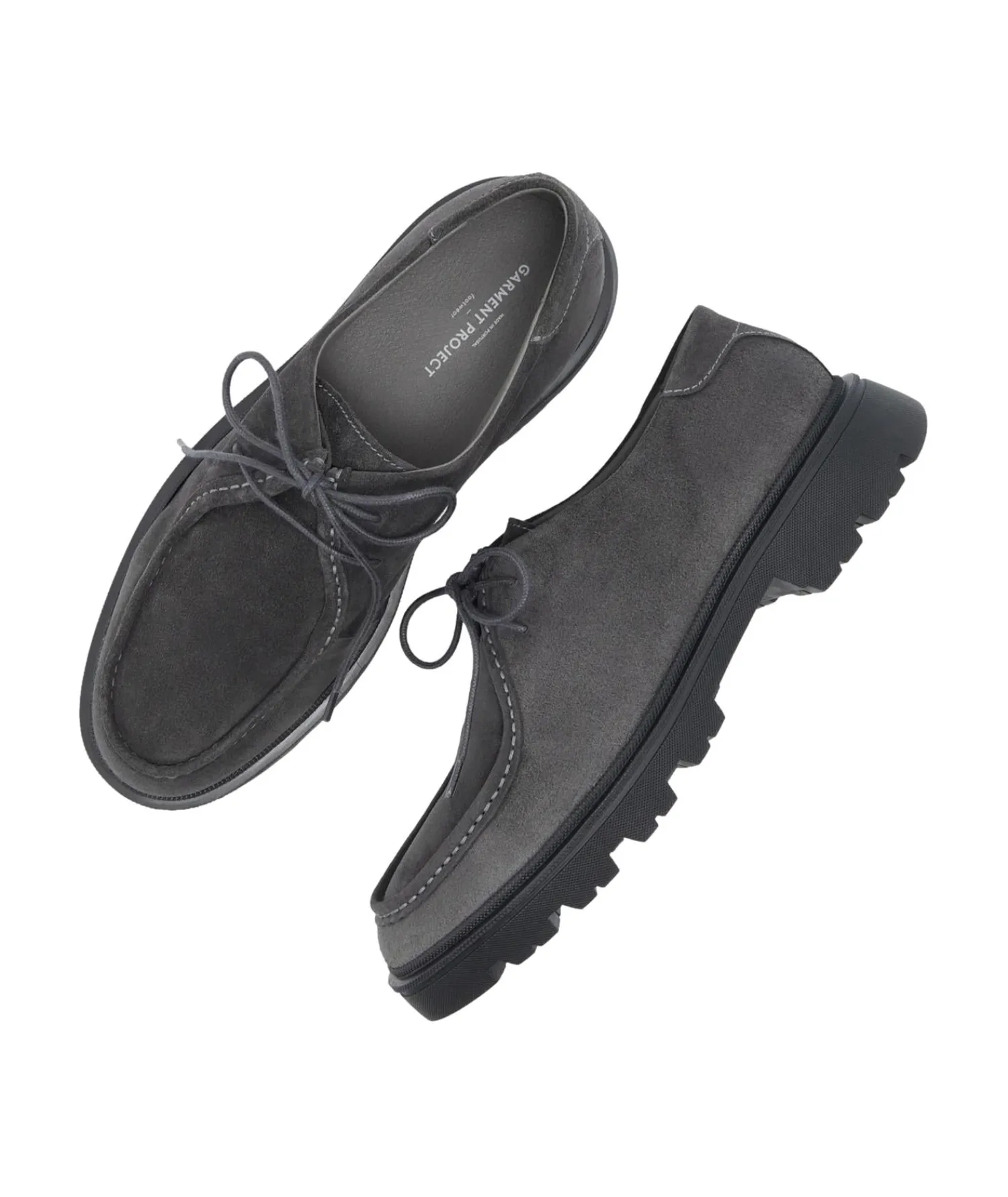Sko<Garment Project Minnesota Low Charcoal Suede Sko Grå