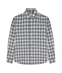 Skjorte<Garment Project Relaxed LS Button Down Shirt Skjorte Grå Mønster Flannel Grey Check