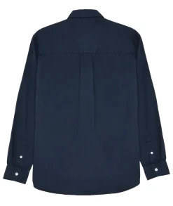Skjorte<Garment Project Relaxed LS Button Down Shirt Skjorte Navy Navy Garment Dyed
