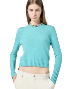 Genser<Guest In Residence Shrunken Crew Genser Turkis Glacier