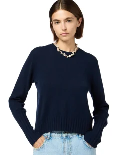 Genser<Guest In Residence Shrunken Crew Genser Navy Midnight