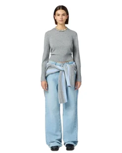 Genser<Guest In Residence Shrunken Crew Genser Grå Heather Grey