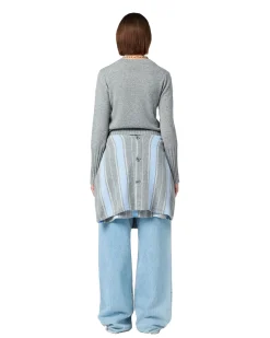 Genser<Guest In Residence Shrunken Crew Genser Grå Heather Grey