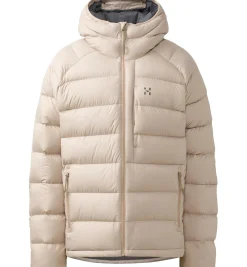 Jakke<Haglöfs Rosson Down Hood Men Jakke Lys Beige Chalk Beige