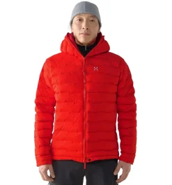 Jakke<Haglöfs Spitz Down Hood Men Jakke Rød